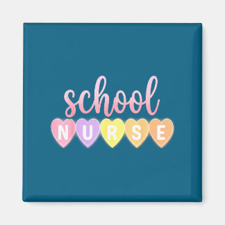 Hearts School Nurse Medical Istant Valentines Day  Magnet