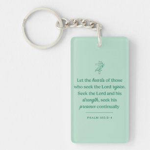 Hearts Seeking the Lord Christian Keychain