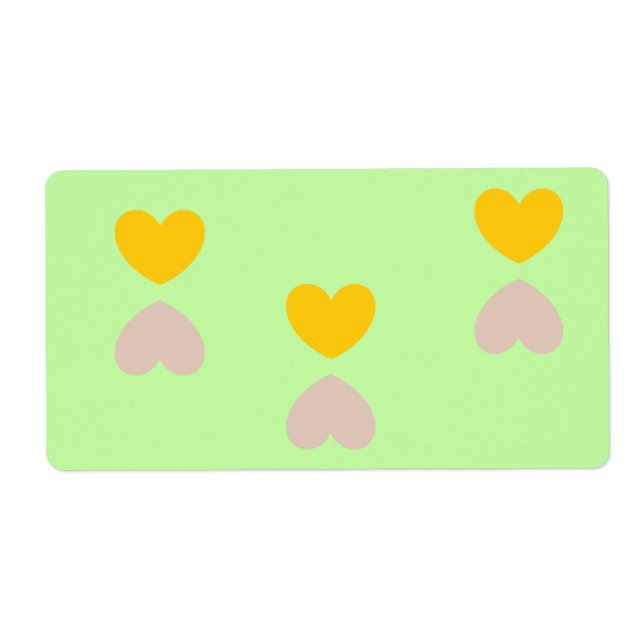Hearts shapes on light green (Front)