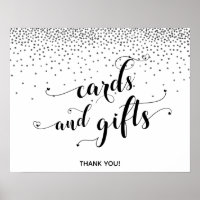 Hearts & Silver, Cards and Gifts Reception Sign