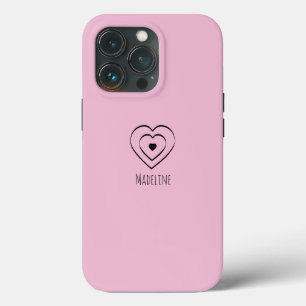 Hearts Simple Hand Drawn Any Colour Name  iPhone 13 Pro Case