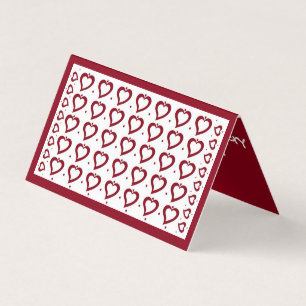 Hearts & Small Dots Red & White Love You More Card