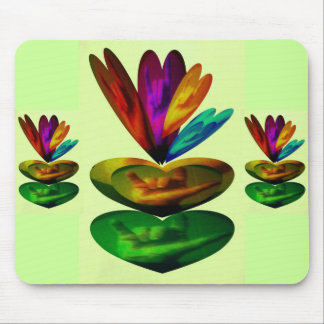 Hearts Speak I Love You in ASL Mouse Pad