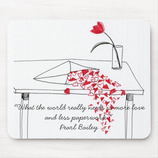 Hearts Spilling Over Mousepad (Front)