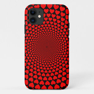 Hearts Symbols Red Mandala Pattern-25870 iPhone 11 Case