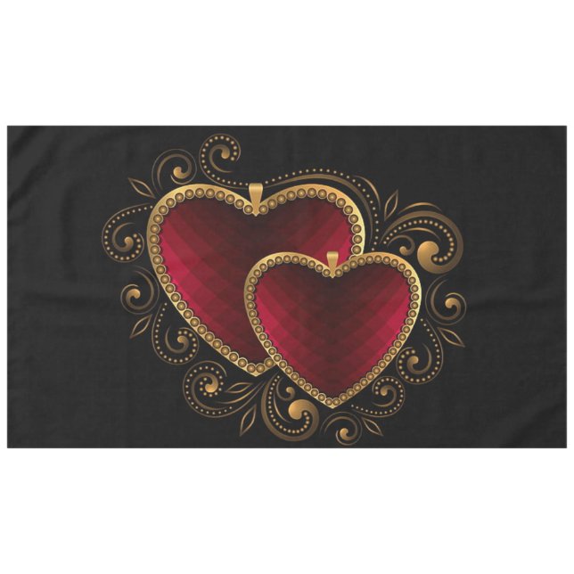 Hearts Tablecloth (Front (Horizontal))