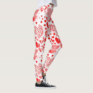Hearts Tattoo seamless pattern + your ideas Leggings