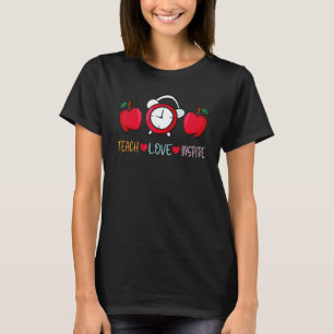 Hearts Teach Love Inspire Teachers Men Women Kids T-Shirt