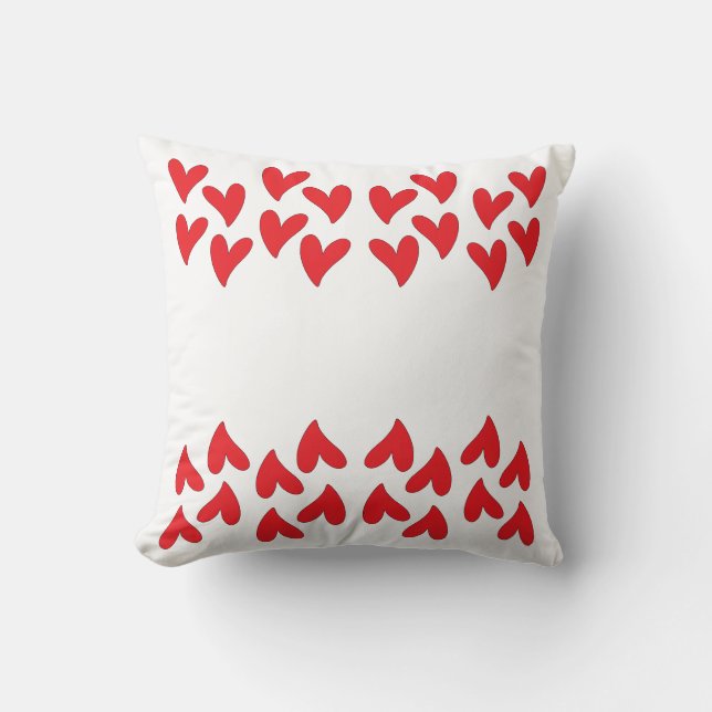 Hearts Throw Pillow (Front)