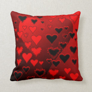 Hearts Throw Pillow