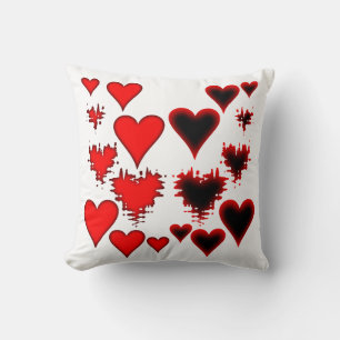 Hearts Throw Pillow