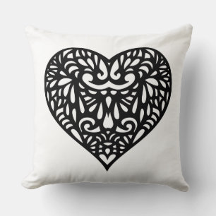 Hearts Throw Pillow