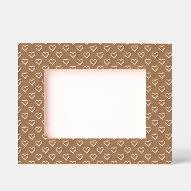 Heart's Trace Etched Wooden Frame (Front)