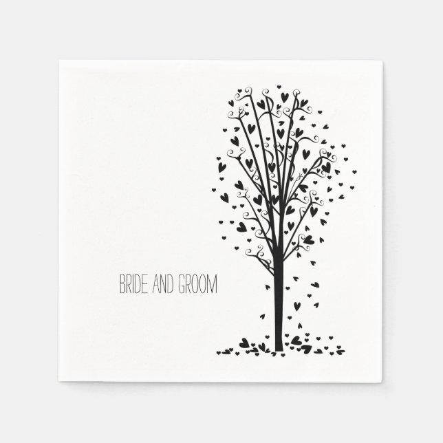 Hearts Tree Napkin (Front)