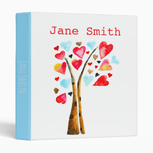 Hearts tree whimsical valemtines binder