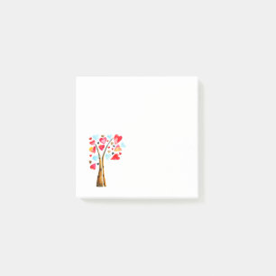 Hearts tree whimsical valemtines post-it notes