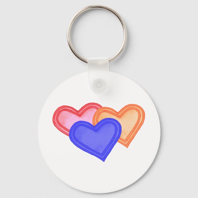 Hearts Trio Keychain (Front)