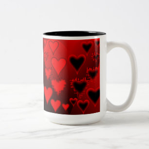 Hearts Two-Tone Coffee Mug