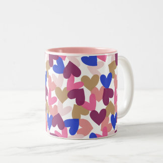 Hearts Two-Tone Coffee Mug