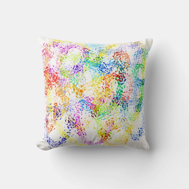 Hearts under Glass Throw Pillow (Front)