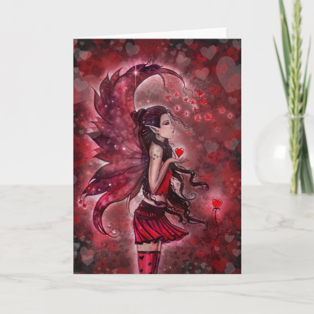 Hearts Valentine Fairy Card (Front)