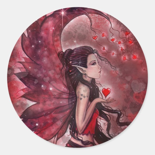 Hearts Valentine Fairy Stickers (Front)