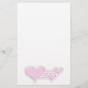 Hearts Valentine Stationary Stationery
