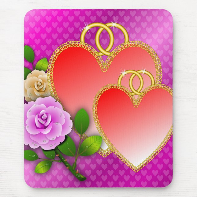Hearts Valentine's Day-20362 Mouse Pad (Front)