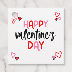 Hearts Valentines Day Favour Gift Tag