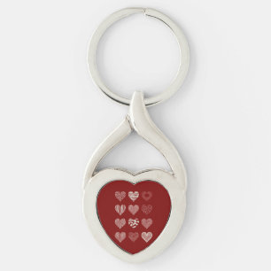 Hearts Valentine's Day Nine Hearts Valentine Love Keychain