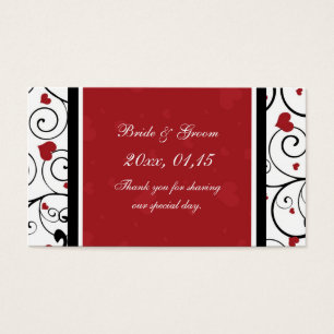 Hearts Valentine's Day Wedding Favour Tags