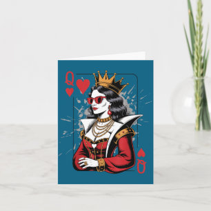 Hearts Valentines Queen Card Wonder