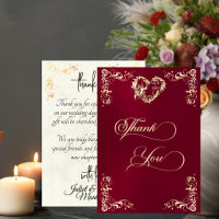 Hearts & Vintage Border - Burgundy