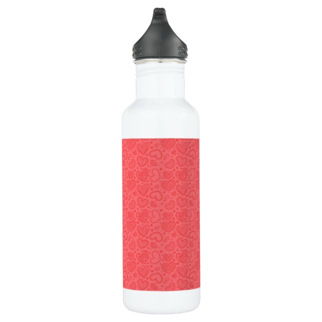 Hearts Water Bottle Red (Right)