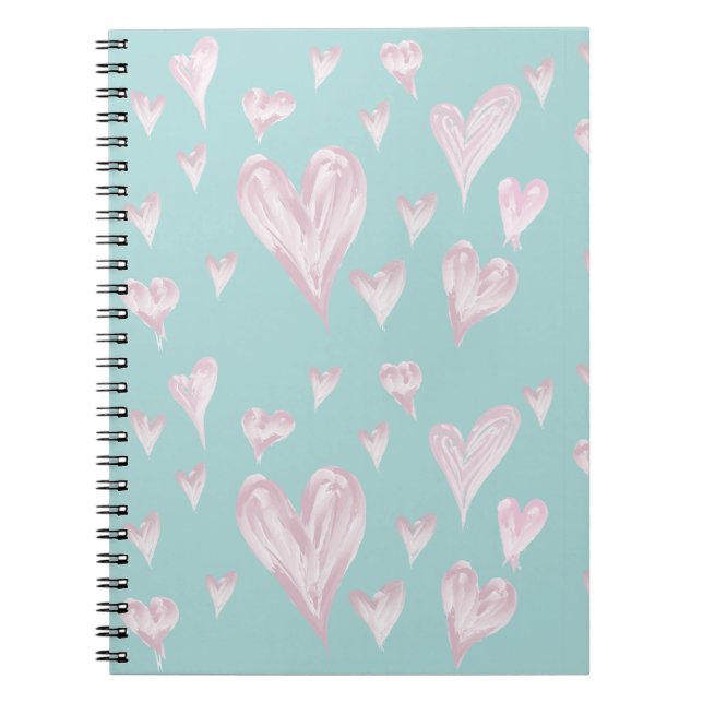 Hearts watercolor notebook (Front)