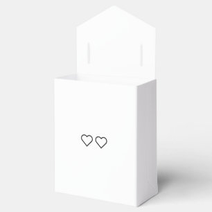 Hearts wedding favour box