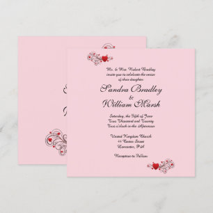Hearts Wedding Invitation