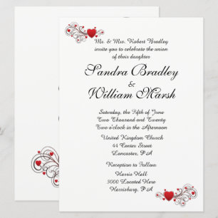 Hearts Wedding Invitation