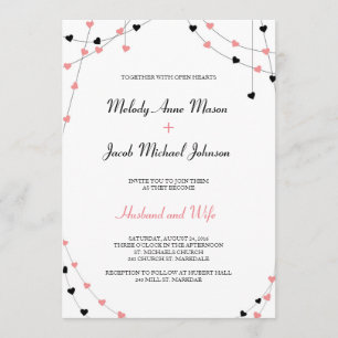 Hearts Wedding Invitation