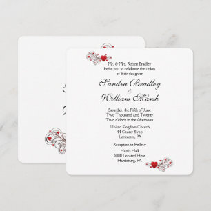 Hearts Wedding Invitation
