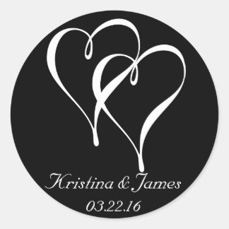 Hearts Wedding Stickers Favour and Envelope Seals