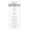 Hearts White Wedding Menu Card