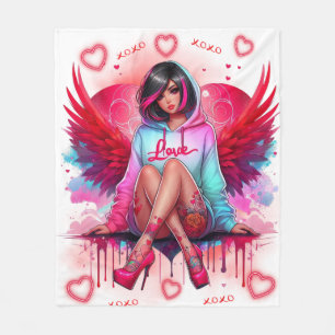 Hearts & Wings: Street Angel Fleece Blanket