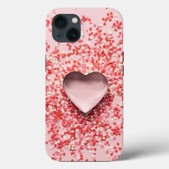 hearts with confetti sprinkles Case-Mate iPhone case (Back)