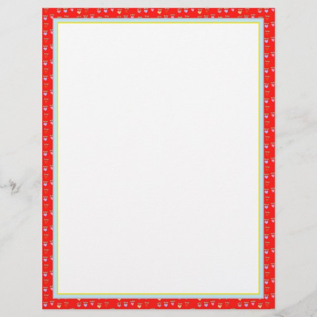 Hearts With Red Letterhead (Front)
