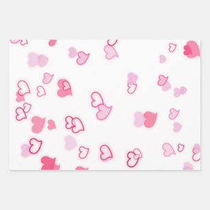Hearts Wrapping Paper Sheet