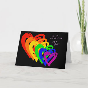 heartsrainbow holiday card