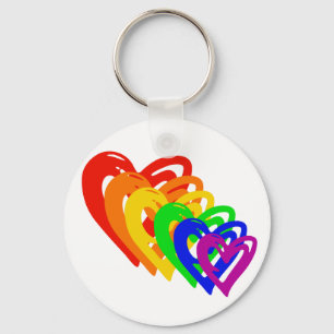 heartsrainbow keychain