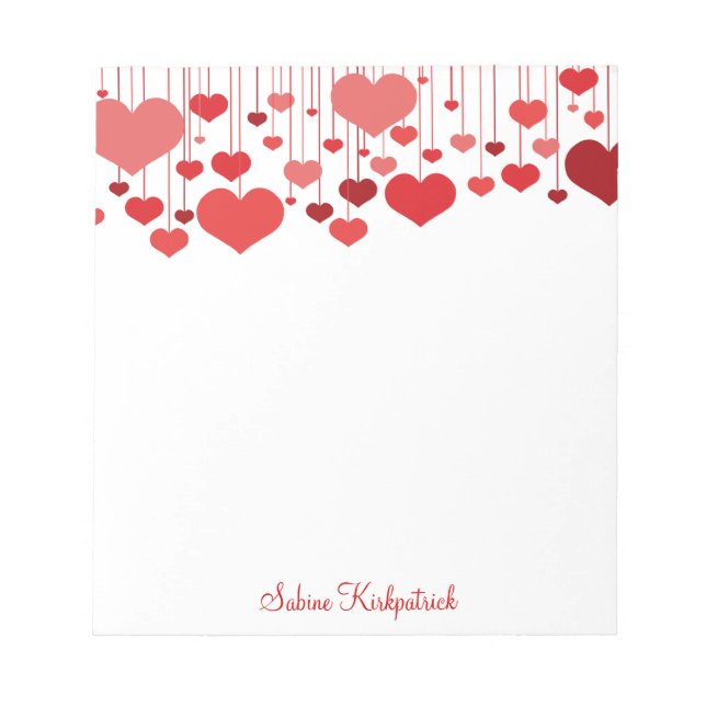 Heartstrings Valentines Notepad (Front)