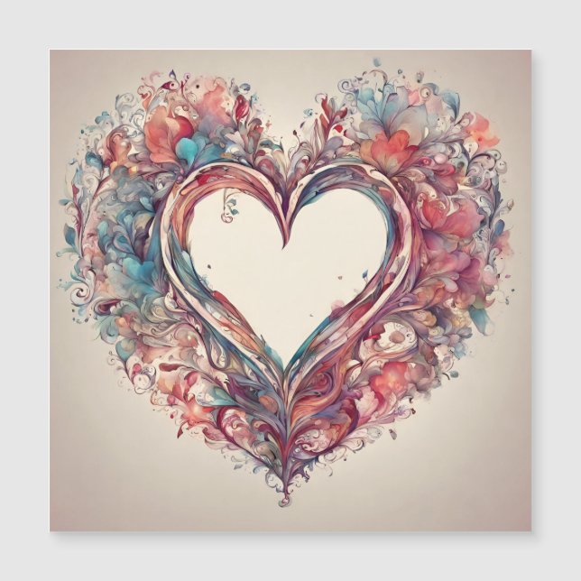 Heartstrings- watercolor heart painting  (Front)